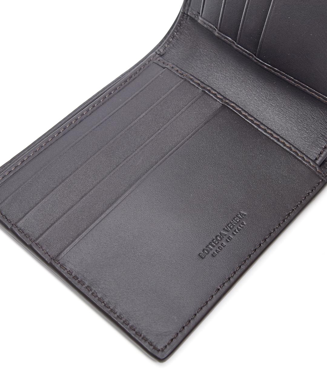 BOTTEGA VENETA Коричневый кожаный кошелек, фото 5