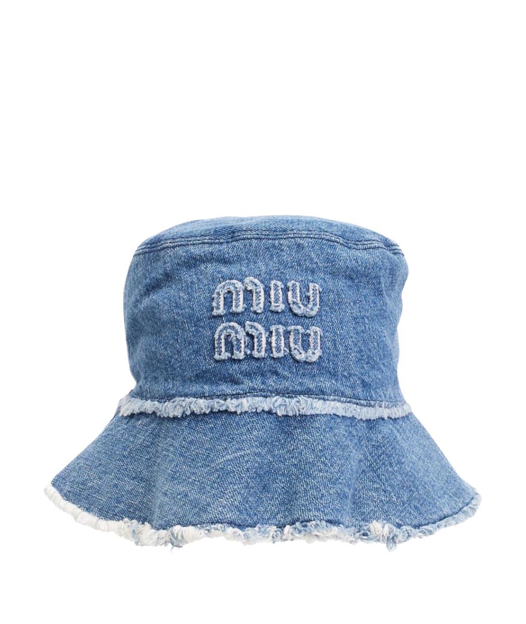 MIU MIU Голубая хлопковая панама, фото 1