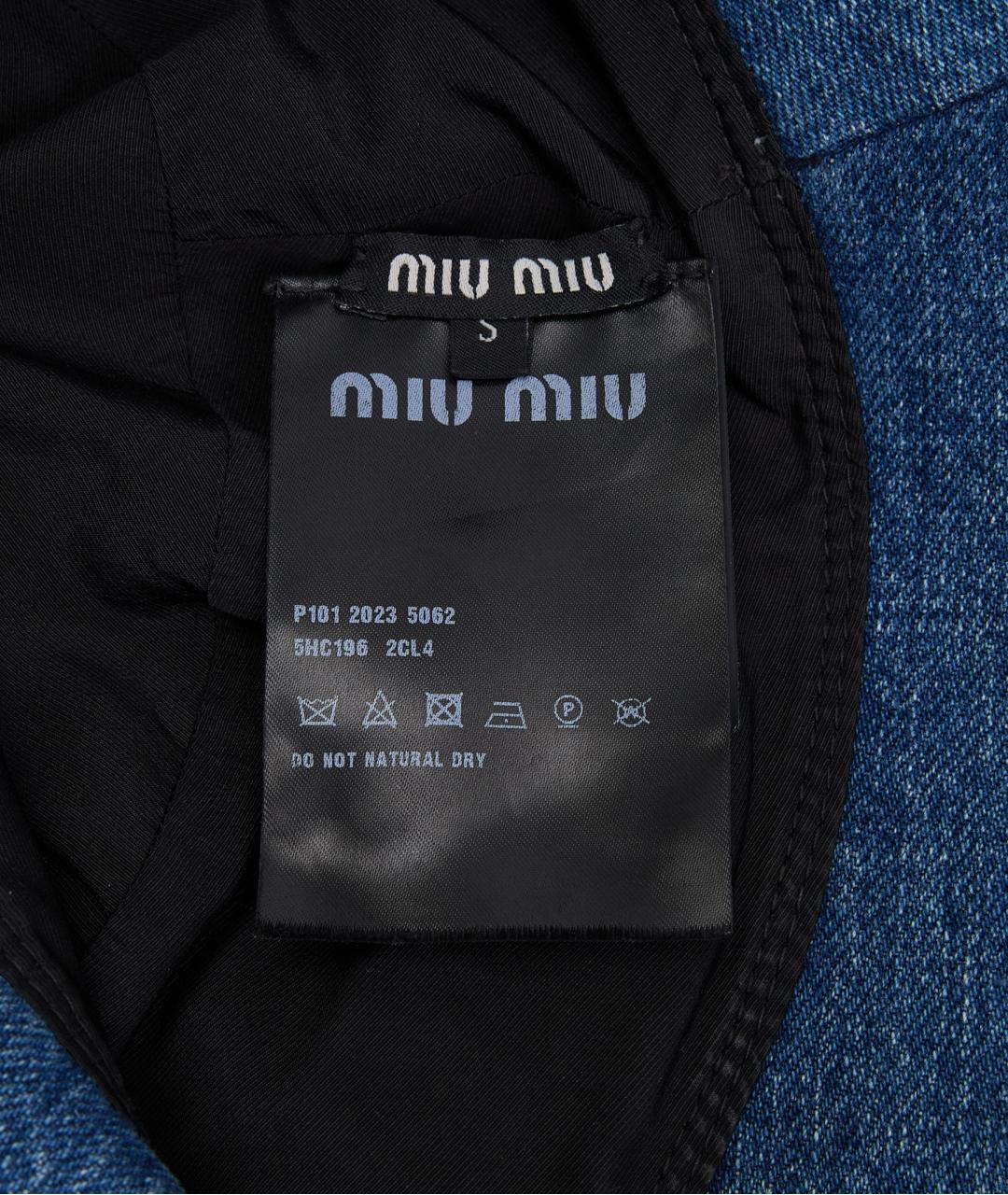 MIU MIU Голубая хлопковая панама, фото 4