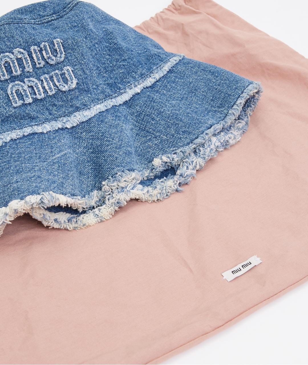 MIU MIU Голубая хлопковая панама, фото 6