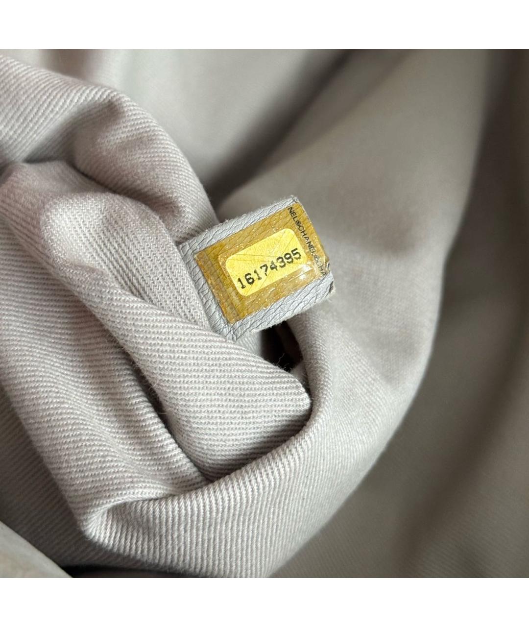 CHANEL Бежевая кожаная сумка тоут, фото 9