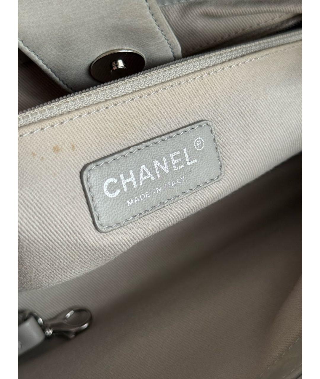 CHANEL Бежевая кожаная сумка тоут, фото 8