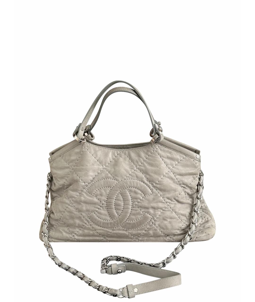 CHANEL Бежевая кожаная сумка тоут, фото 1