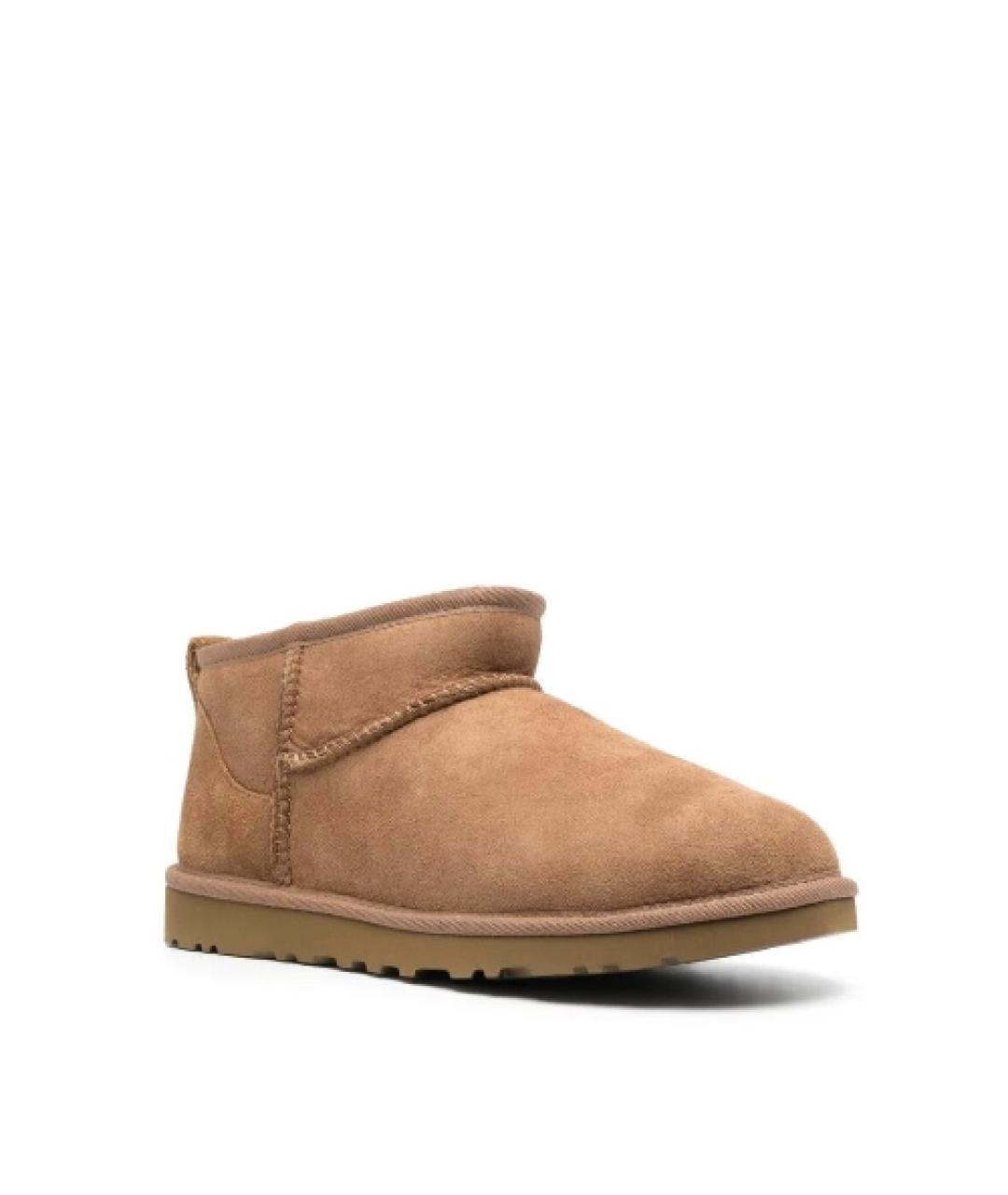 UGG AUSTRALIA Коричневые замшевые низкие ботинки, фото 2