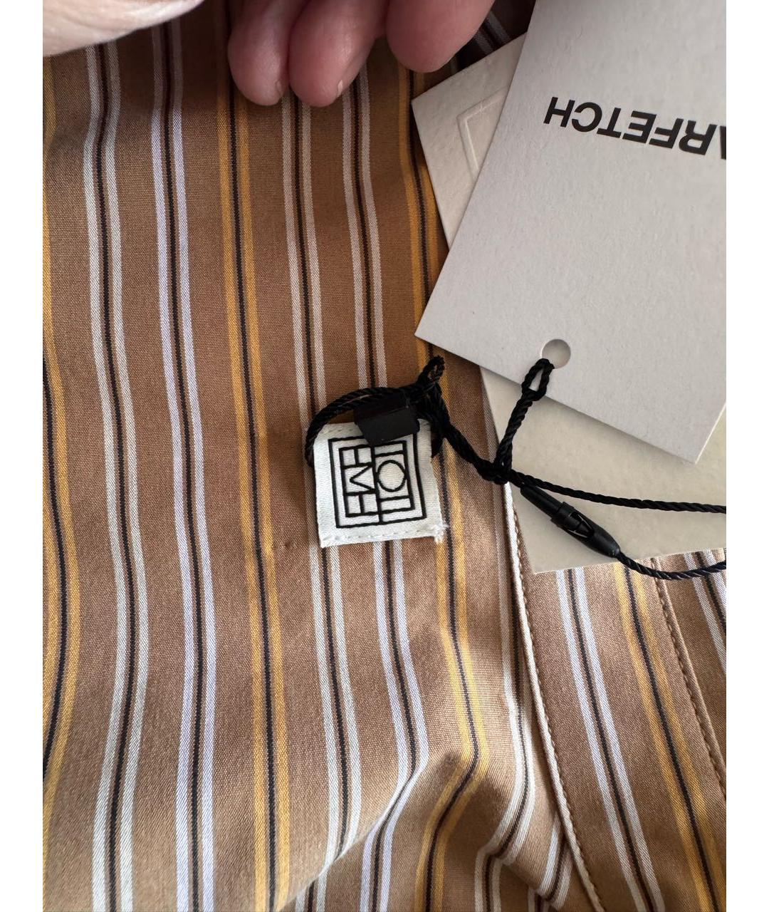 TOTEME Коричневая хлопковая рубашка, фото 3