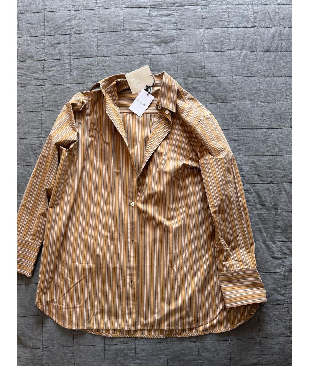 TOTEME Коричневая хлопковая рубашка, фото 2