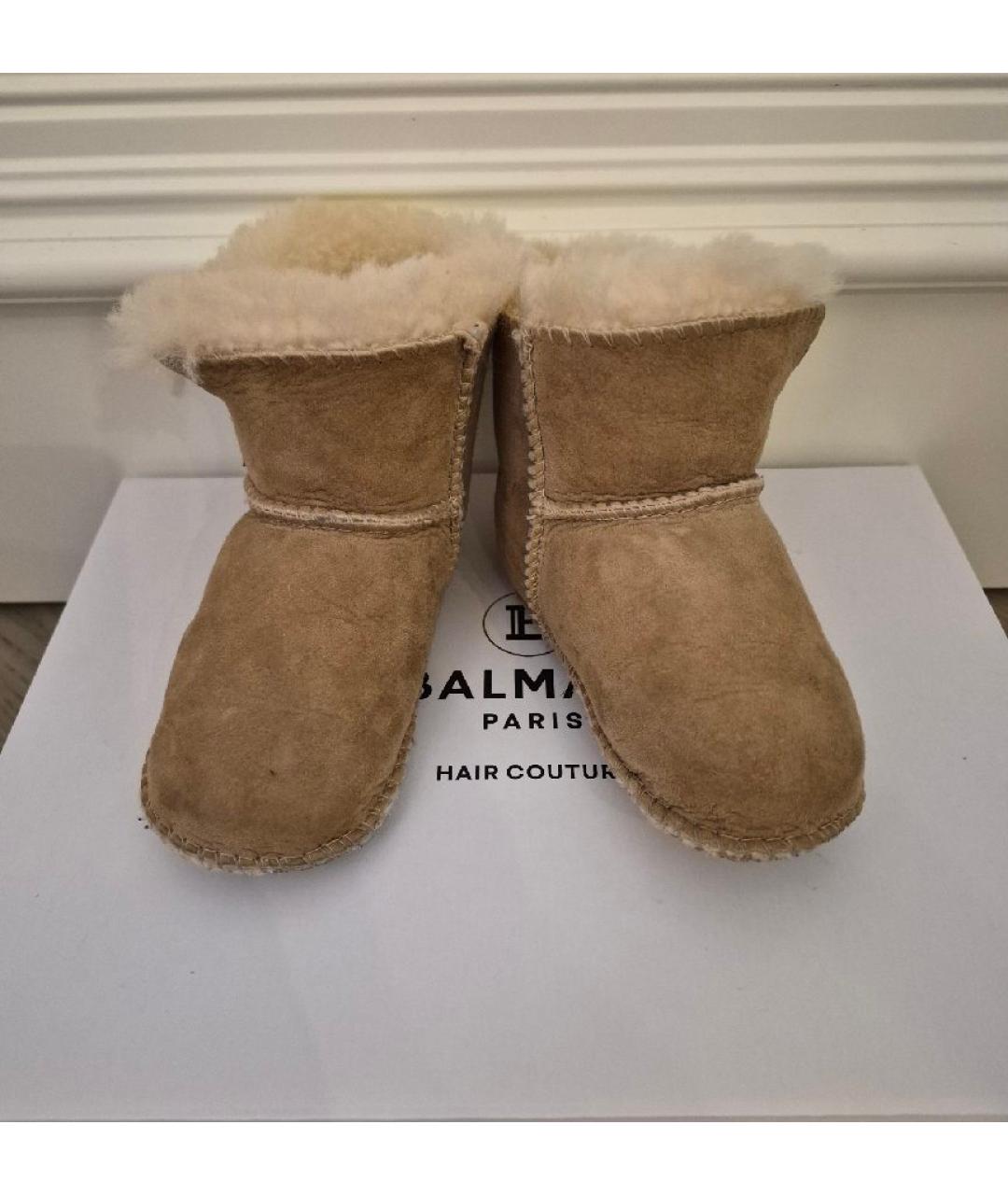 UGG AUSTRALIA Бежевые кожаные пинетки, фото 2