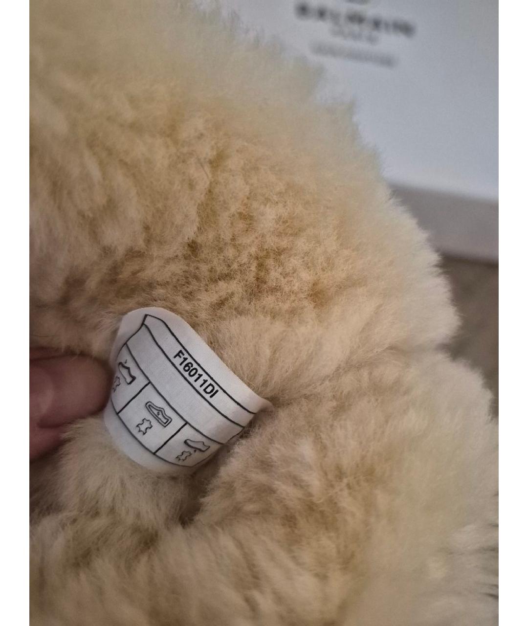 UGG AUSTRALIA Бежевые кожаные пинетки, фото 7