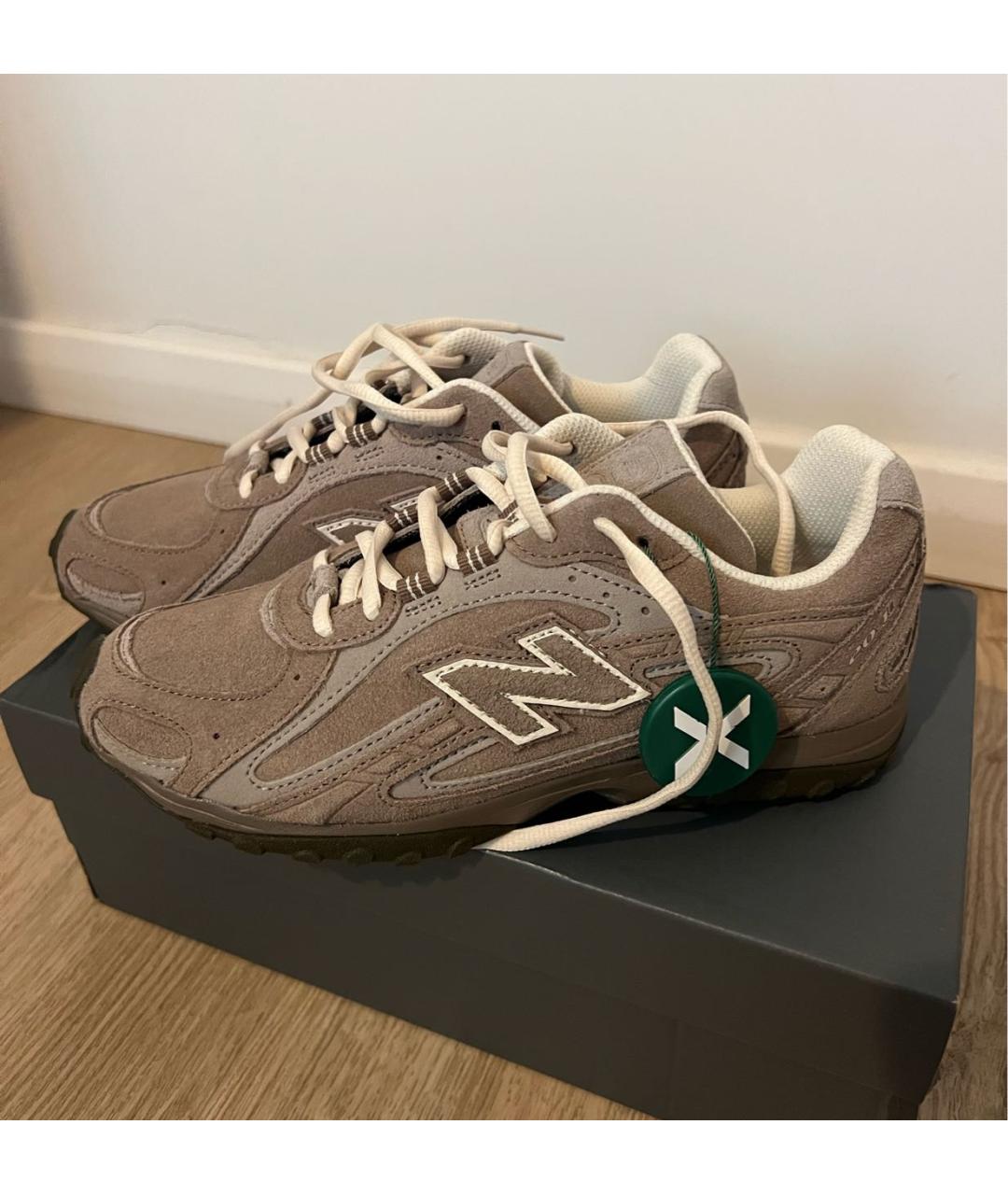 NEW BALANCE Бежевые замшевые кроссовки, фото 2