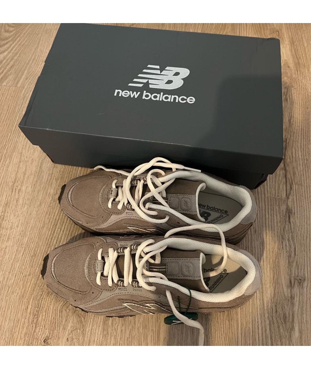NEW BALANCE Бежевые замшевые кроссовки, фото 3