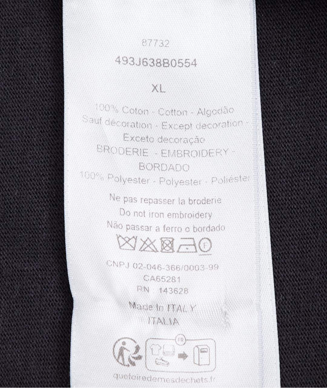 CHRISTIAN DIOR Черная хлопковая футболка, фото 6