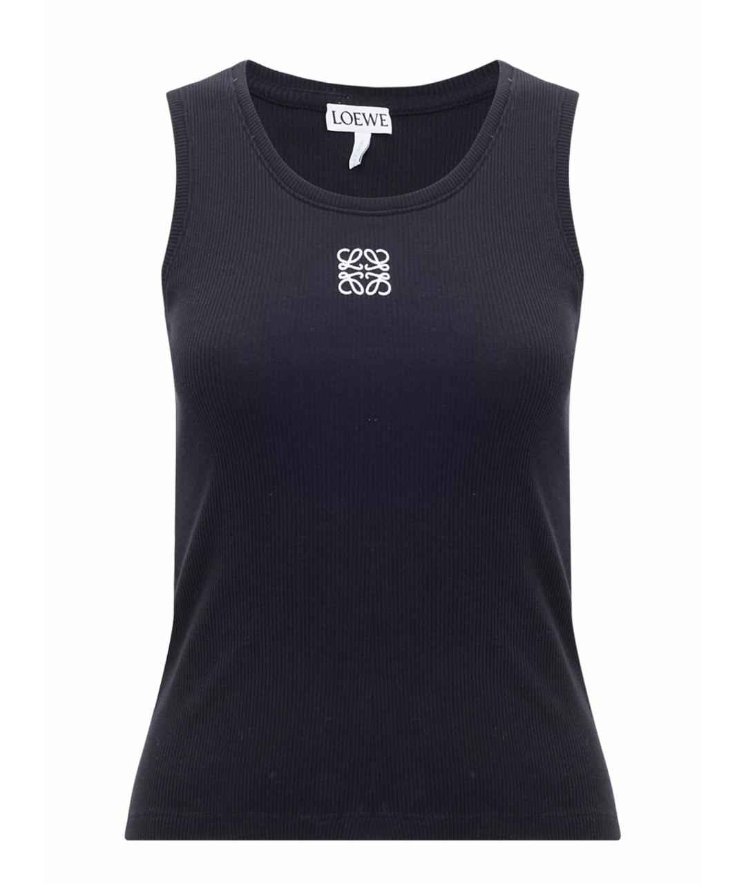 LOEWE Черная хлопковая майка, фото 1