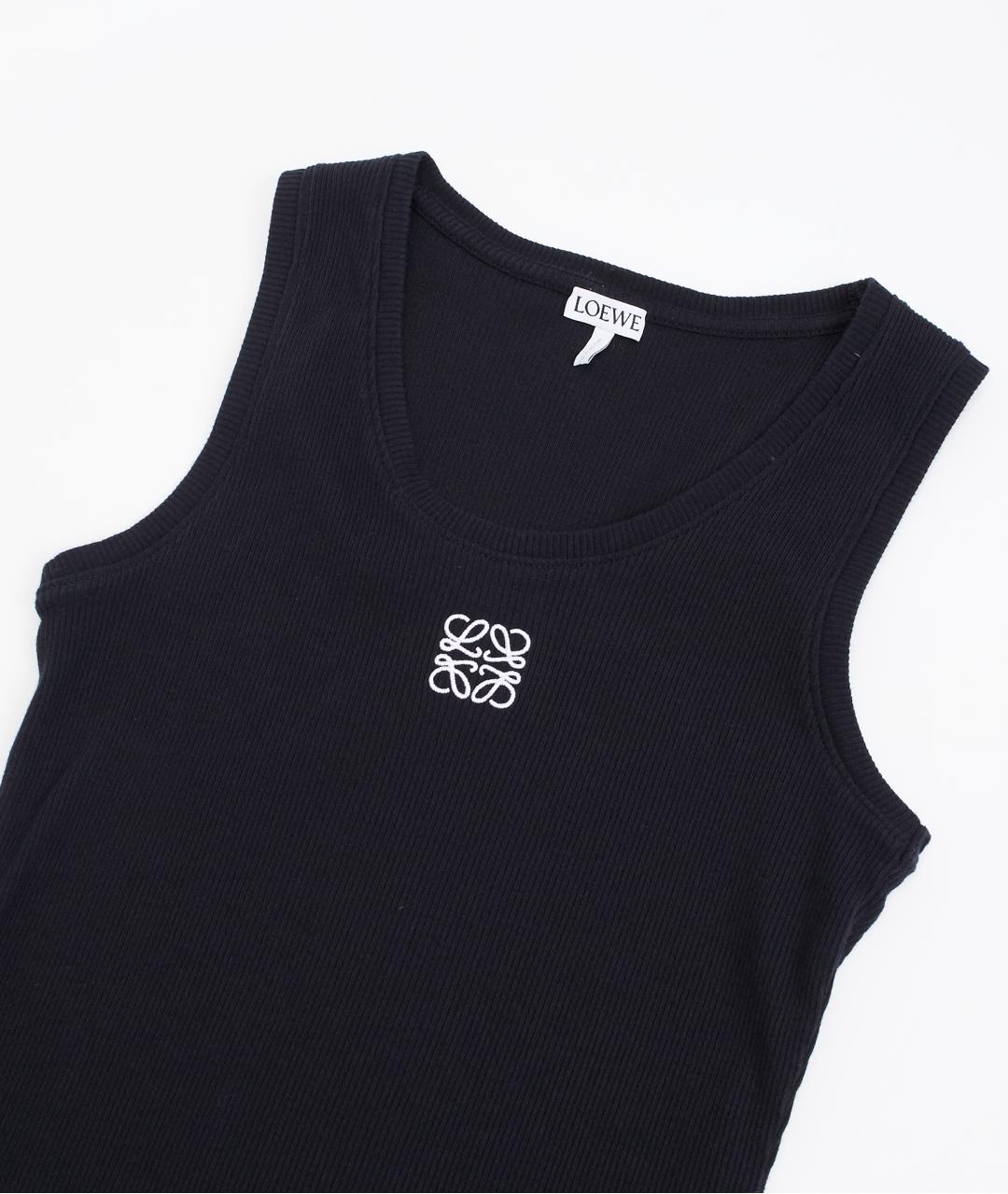 LOEWE Черная хлопковая майка, фото 3