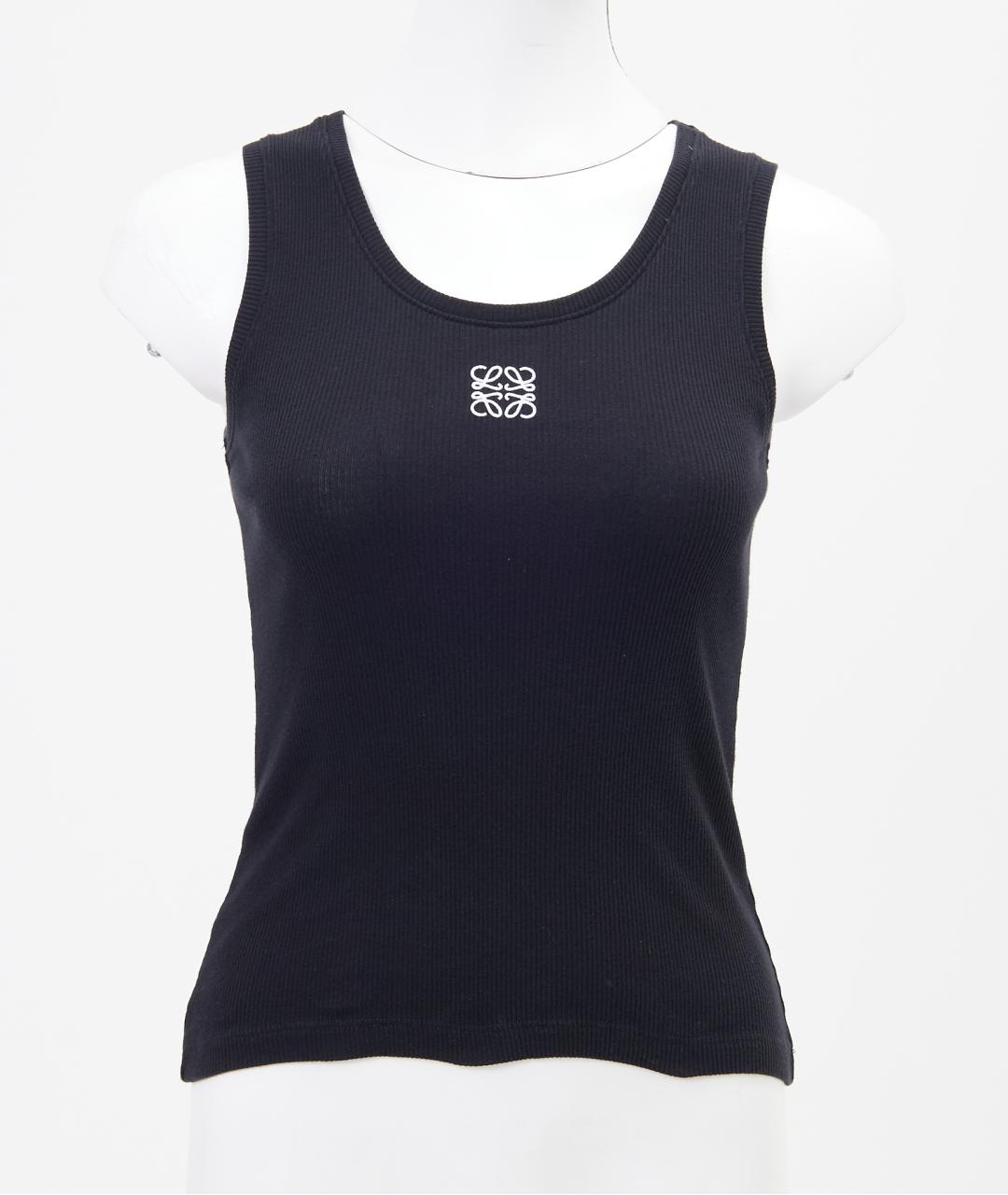 LOEWE Черная хлопковая майка, фото 6