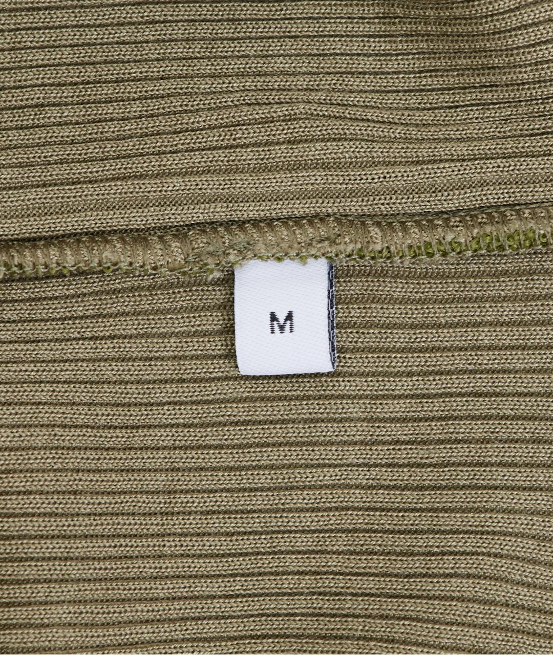 LOEWE Хаки шелковая майка, фото 5