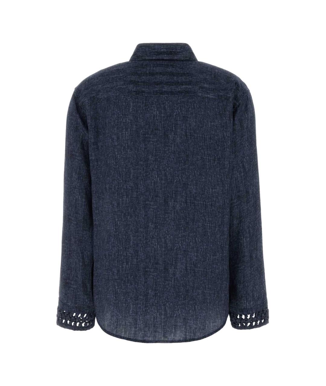 GIORGIO ARMANI Синяя шелковая рубашка, фото 2