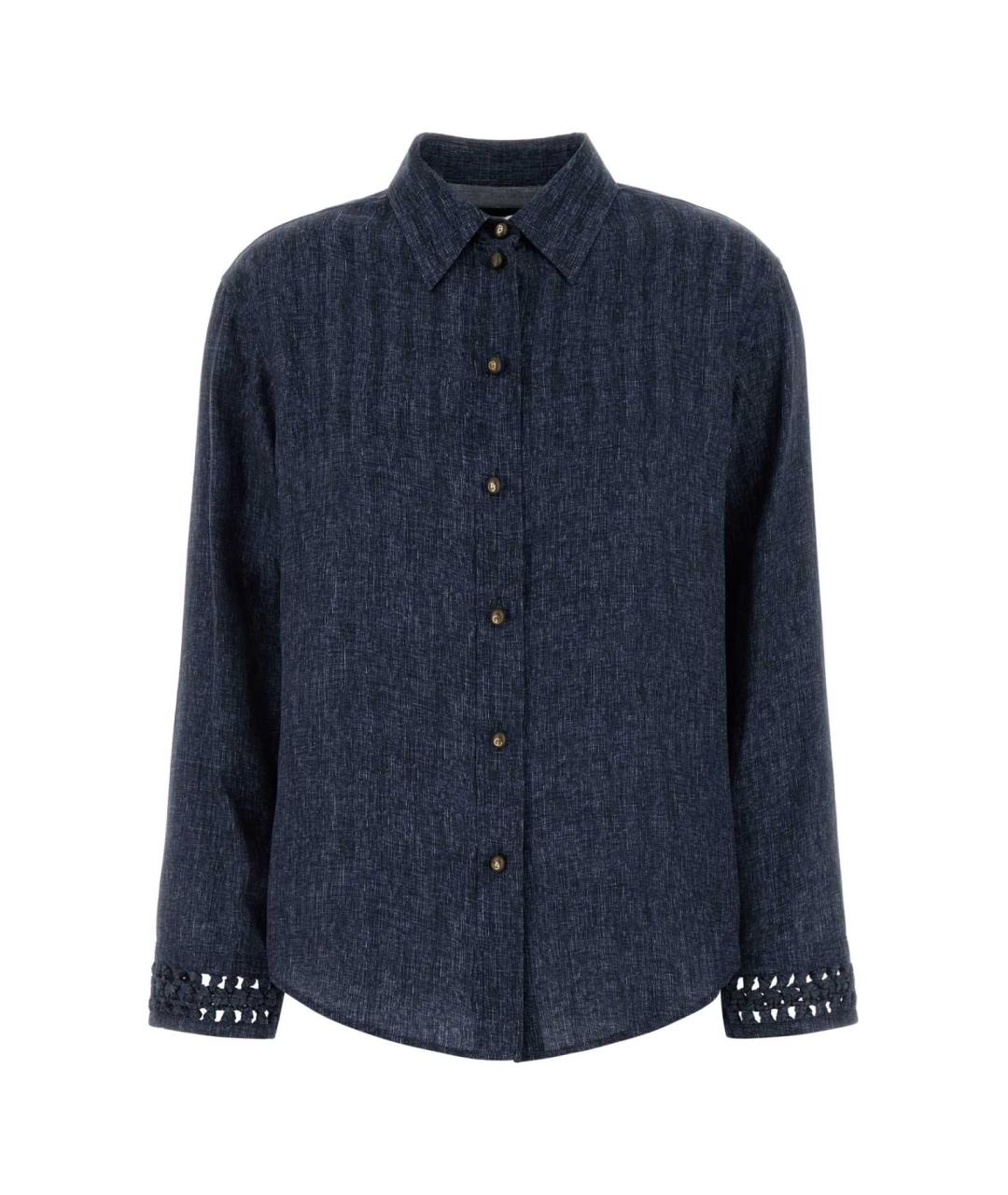 GIORGIO ARMANI Синяя шелковая рубашка, фото 1