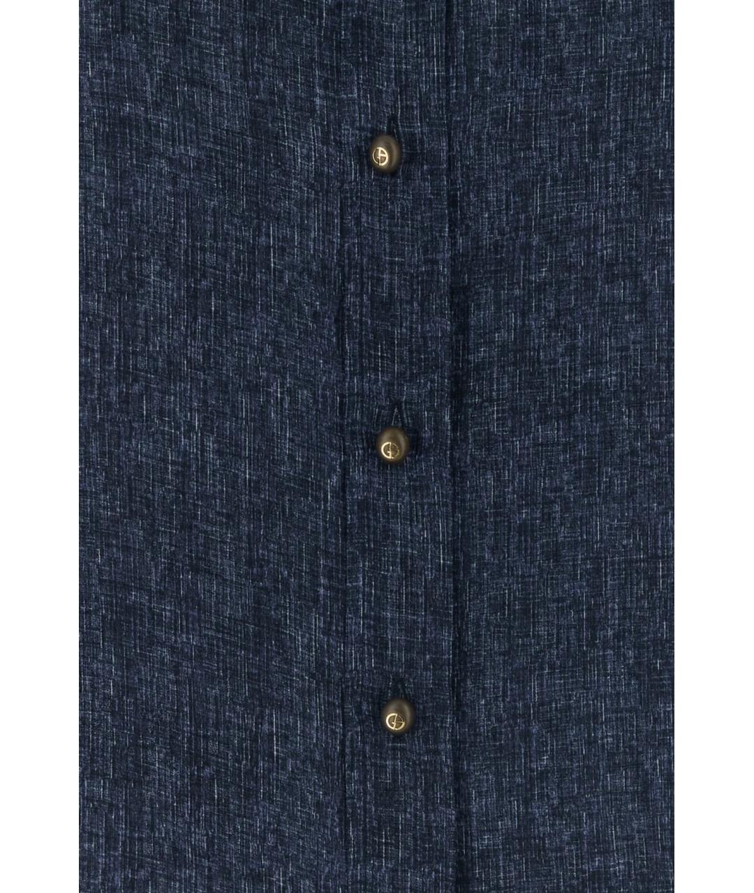GIORGIO ARMANI Синяя шелковая рубашка, фото 3