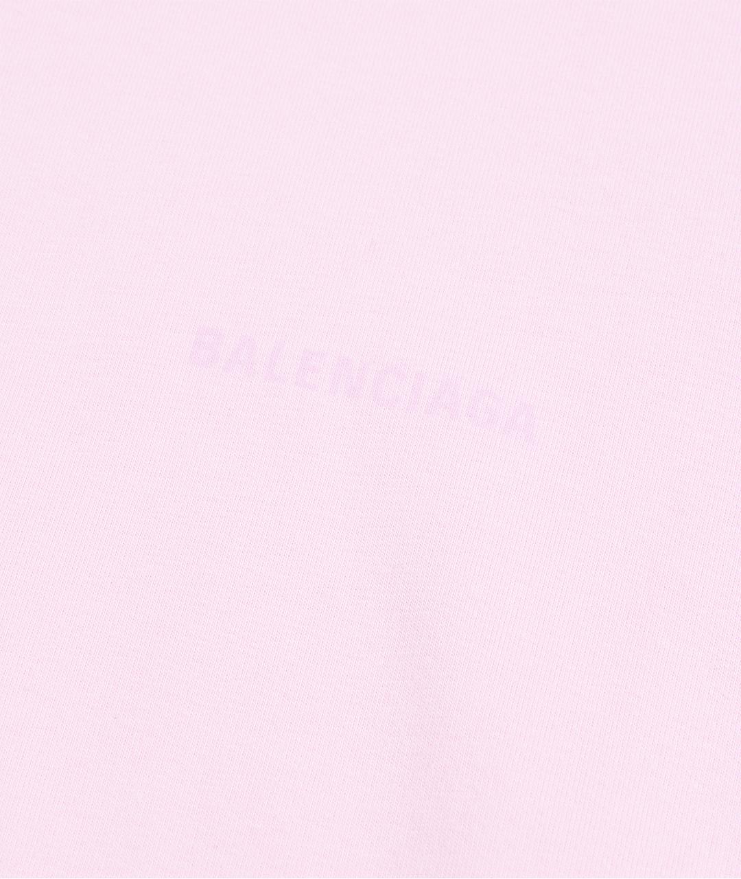 BALENCIAGA Розовая хлопковая футболка, фото 12