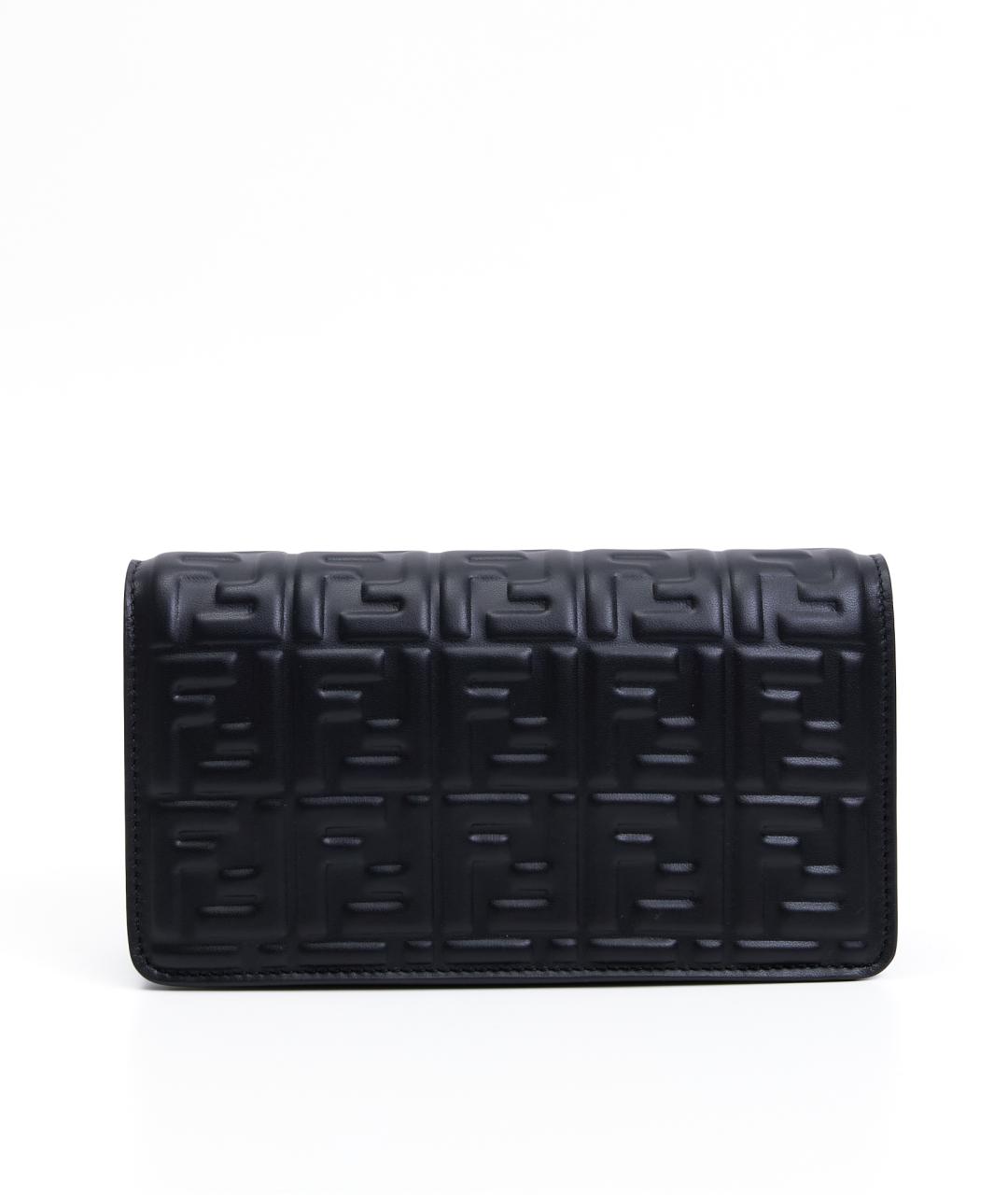 FENDI Черная кожаная сумка через плечо, фото 3