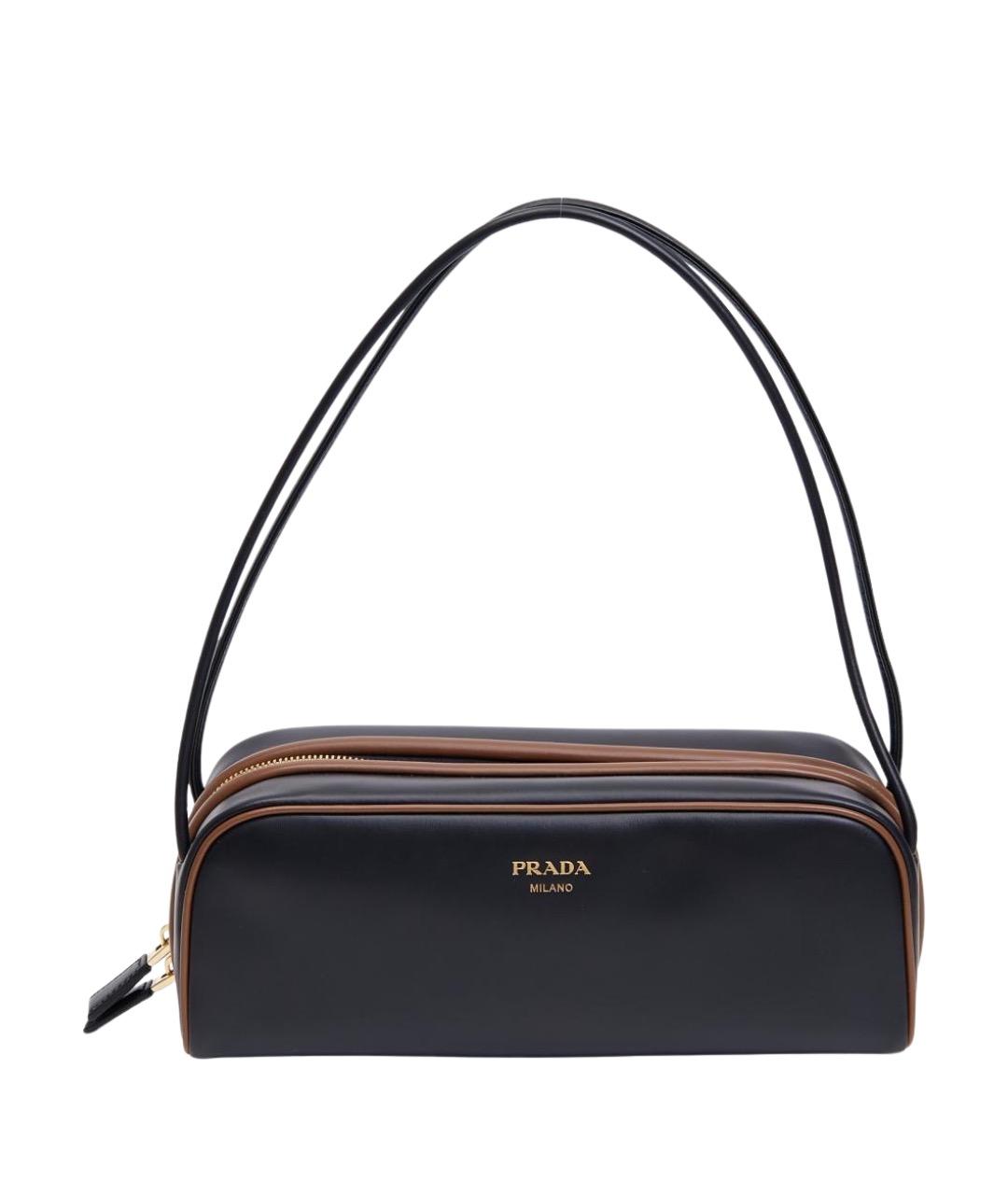 PRADA Черная кожаная сумка через плечо, фото 1