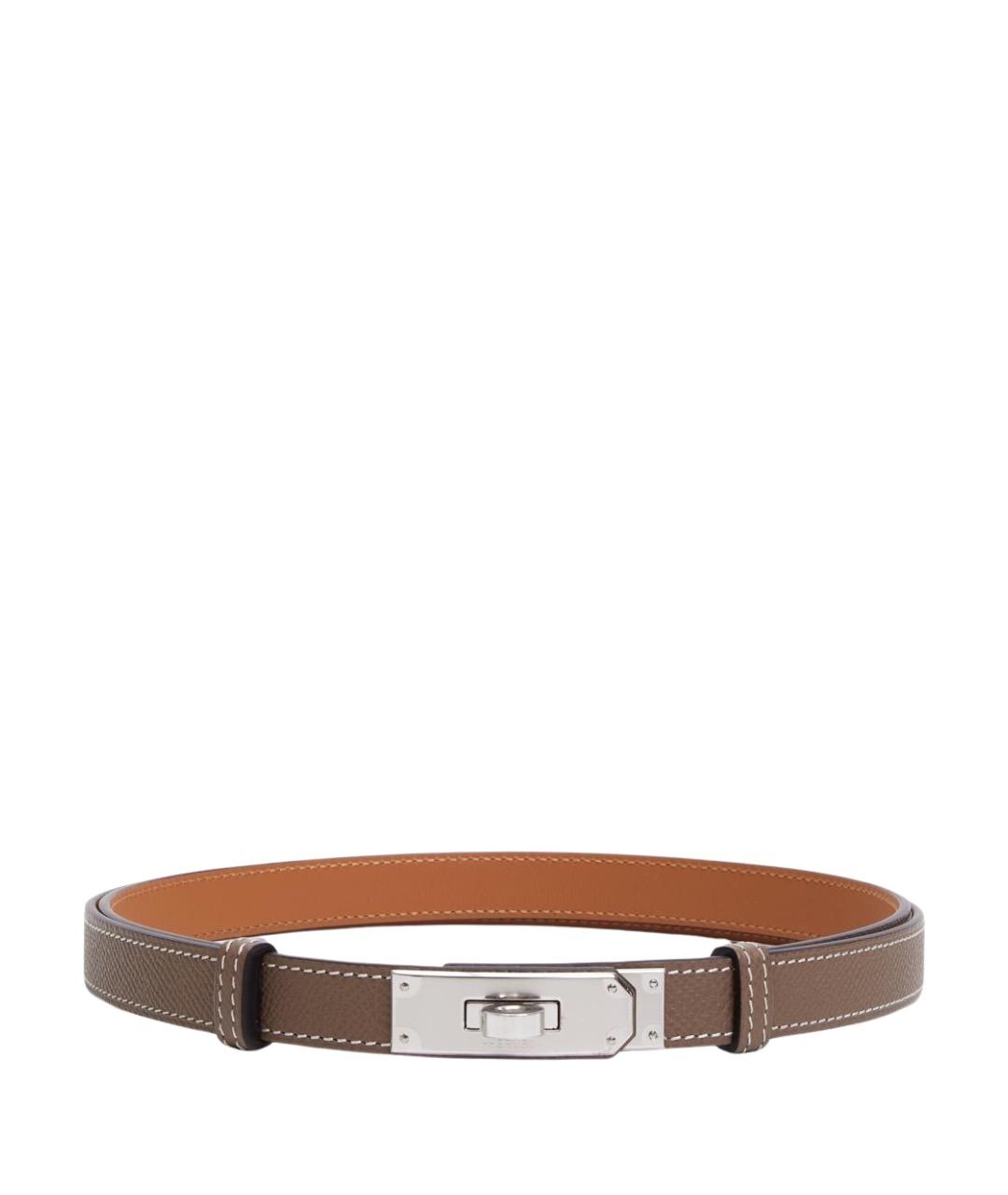 HERMES Бежевый кожаный ремень, фото 1
