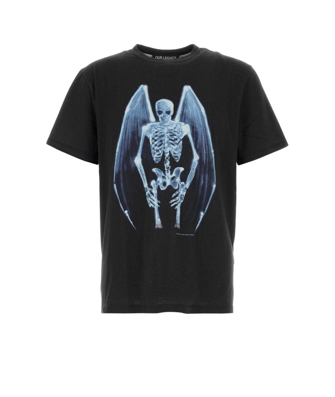 OUR LEGACY Черная хлопковая футболка, фото 1