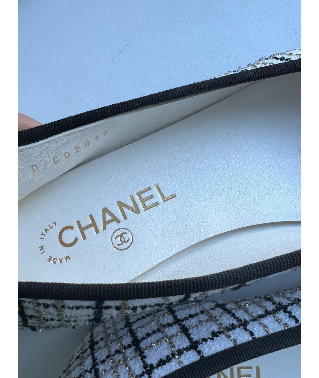 CHANEL Мульти текстильные балетки, фото 4