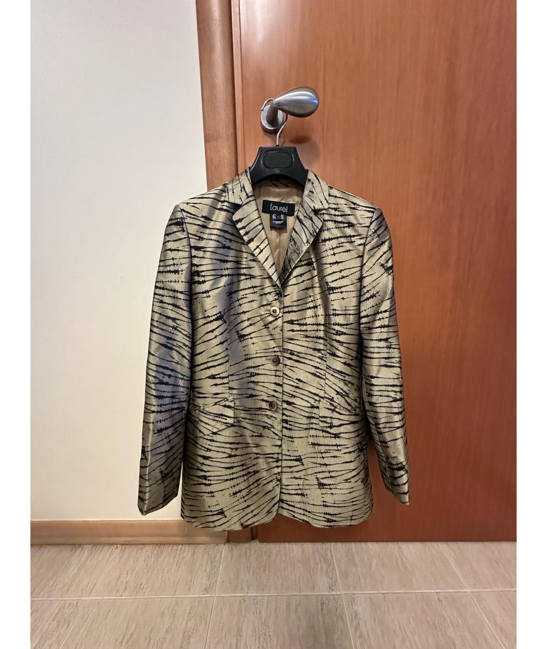 ESCADA Золотой шелковый жакет/пиджак, фото 6