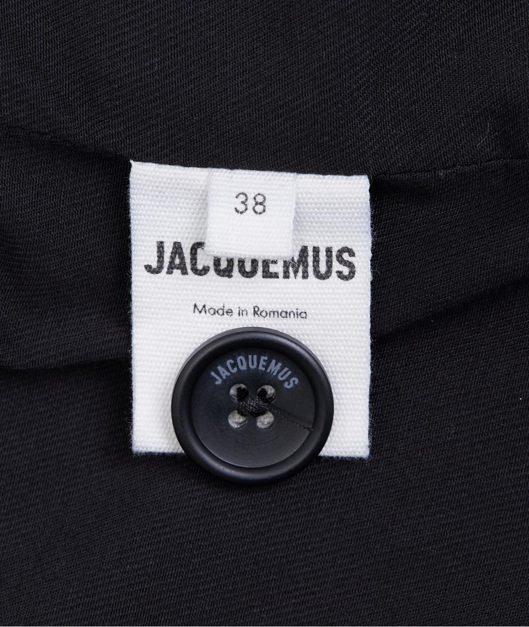 JACQUEMUS Черное шерстяное повседневное платье, фото 5