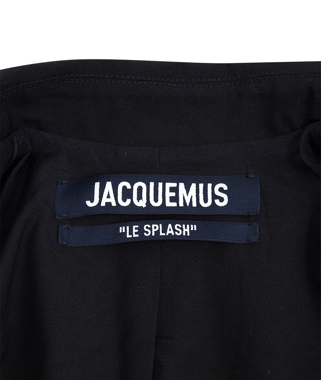 JACQUEMUS Черное шерстяное повседневное платье, фото 13