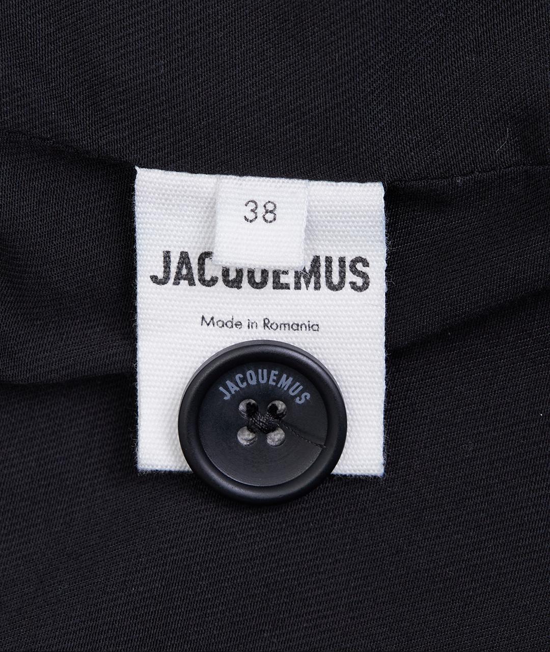 JACQUEMUS Черное шерстяное повседневное платье, фото 11