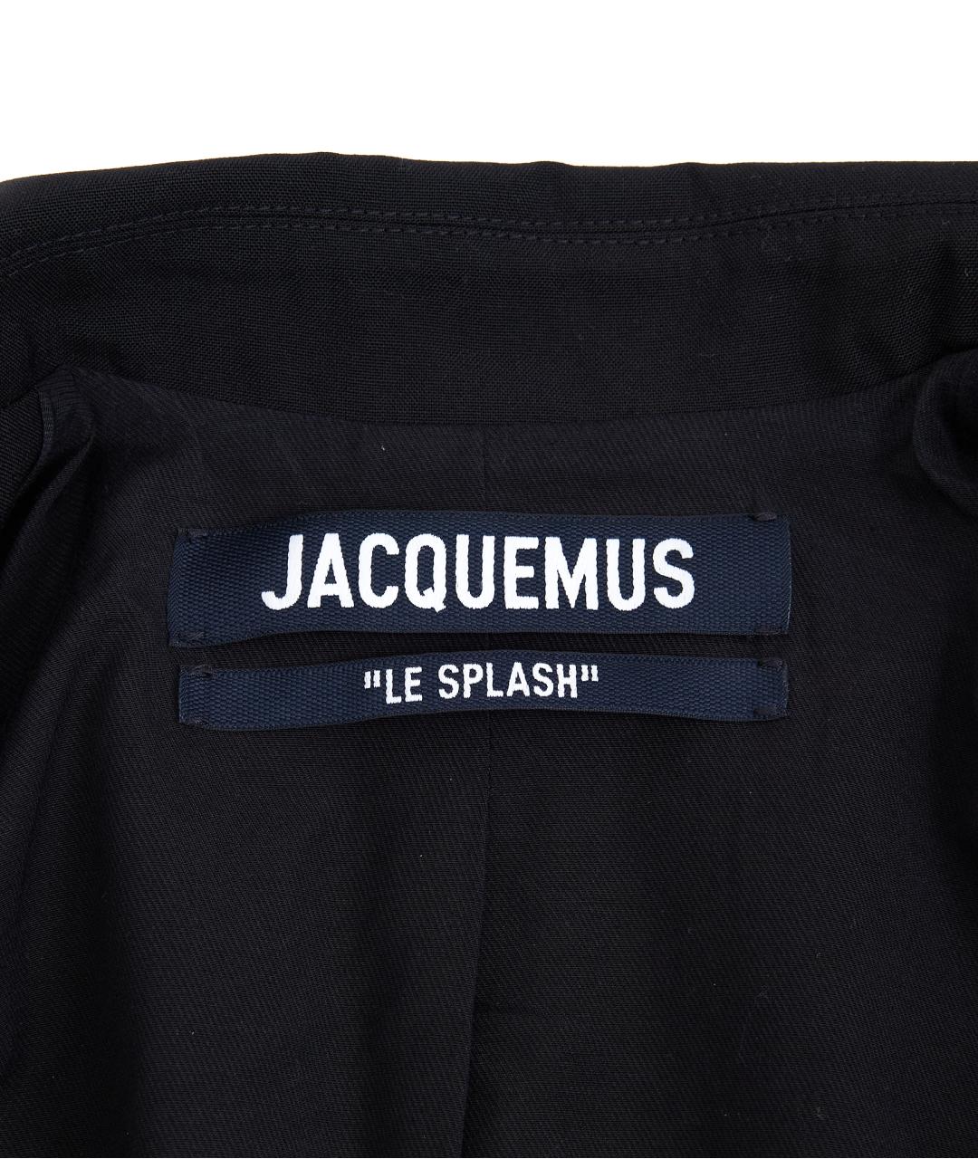 JACQUEMUS Черное шерстяное повседневное платье, фото 3
