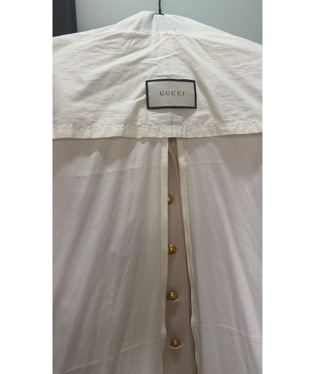 GUCCI Бежевое шерстяное пальто, фото 3