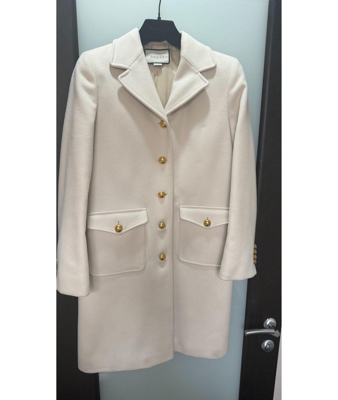 GUCCI Бежевое шерстяное пальто, фото 5
