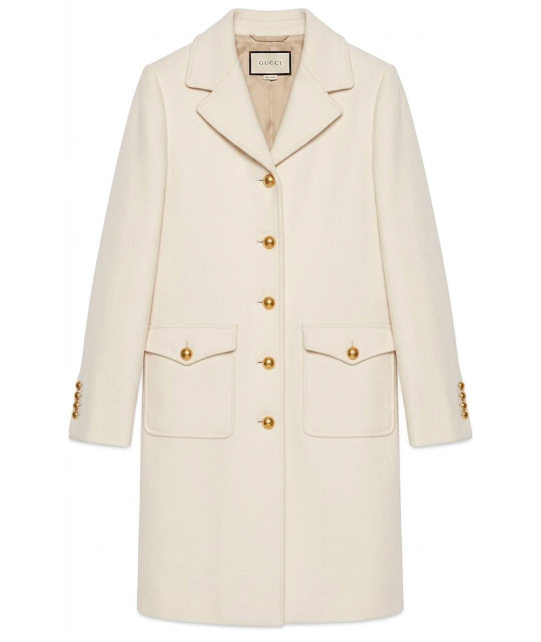 GUCCI Бежевое шерстяное пальто, фото 1