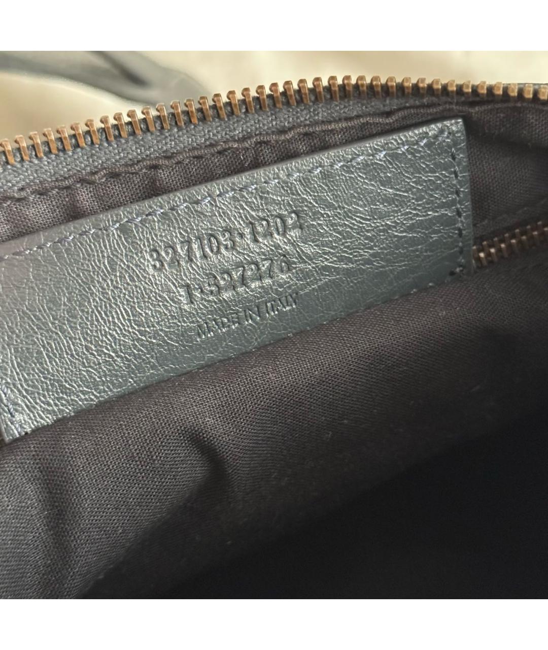 BALENCIAGA Серая кожаная сумка с короткими ручками, фото 7