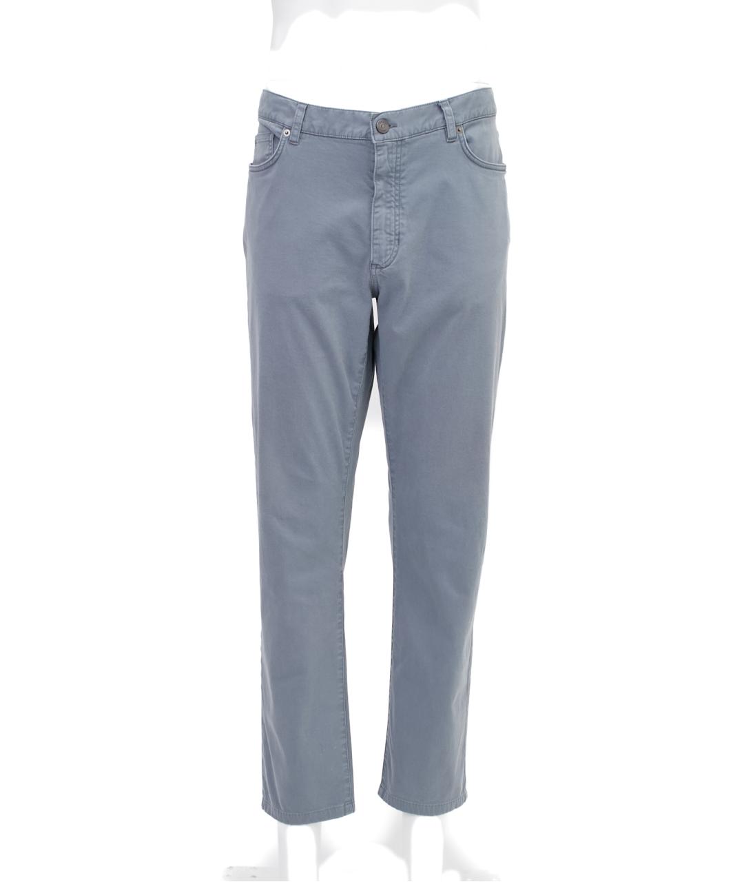 ZEGNA Серые хлопковые повседневные брюки, фото 6