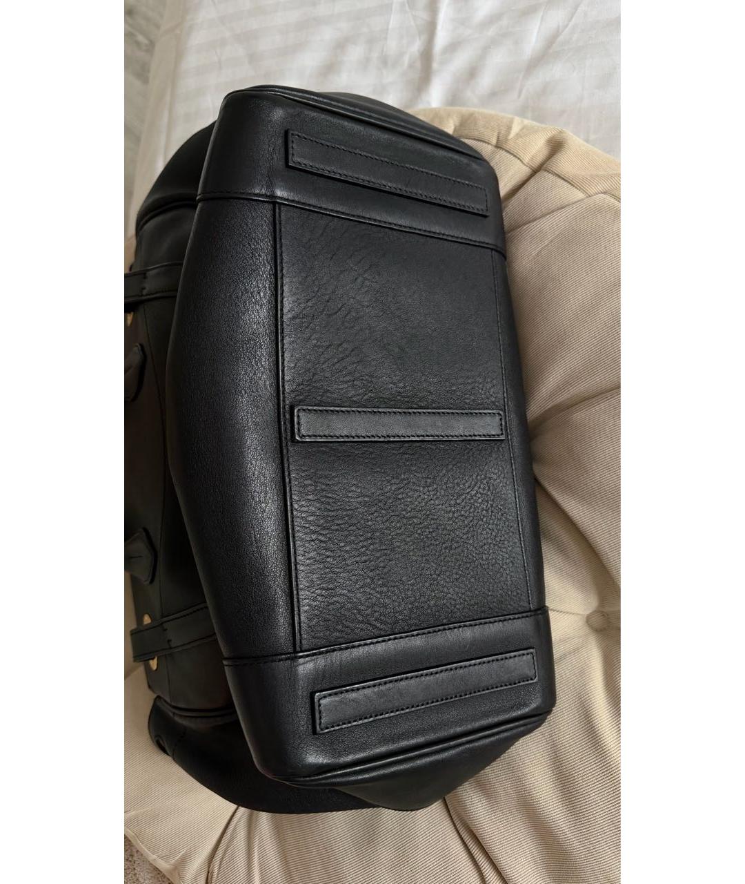 RALPH LAUREN Черная кожаная сумка тоут, фото 8