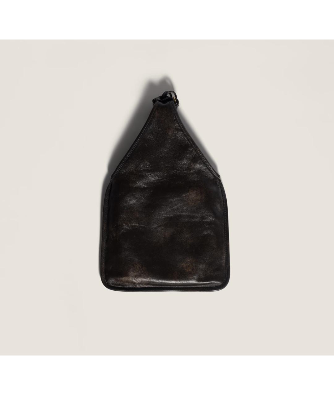 MIU MIU Черная кожаная сумка с короткими ручками, фото 4