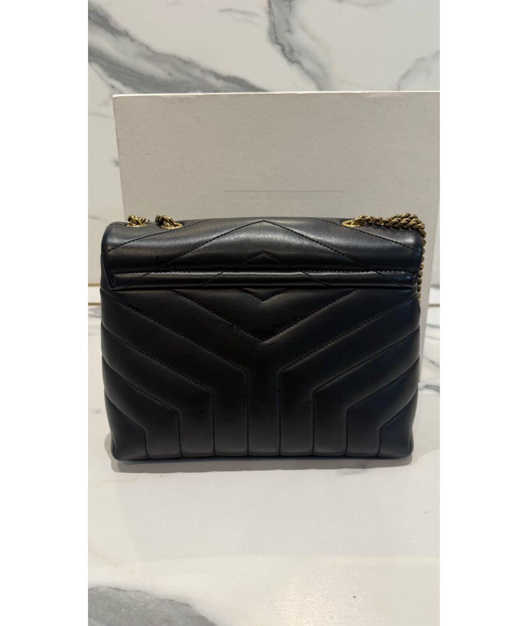 SAINT LAURENT Черная кожаная сумка через плечо, фото 3