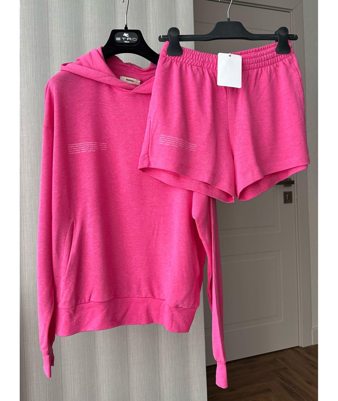 THE PANGAIA Розовый хлопковый костюм с брюками, фото 5