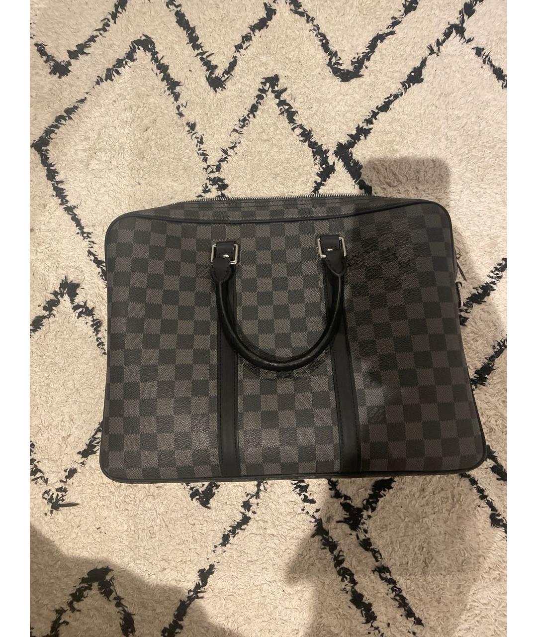 LOUIS VUITTON Черный портфель, фото 7