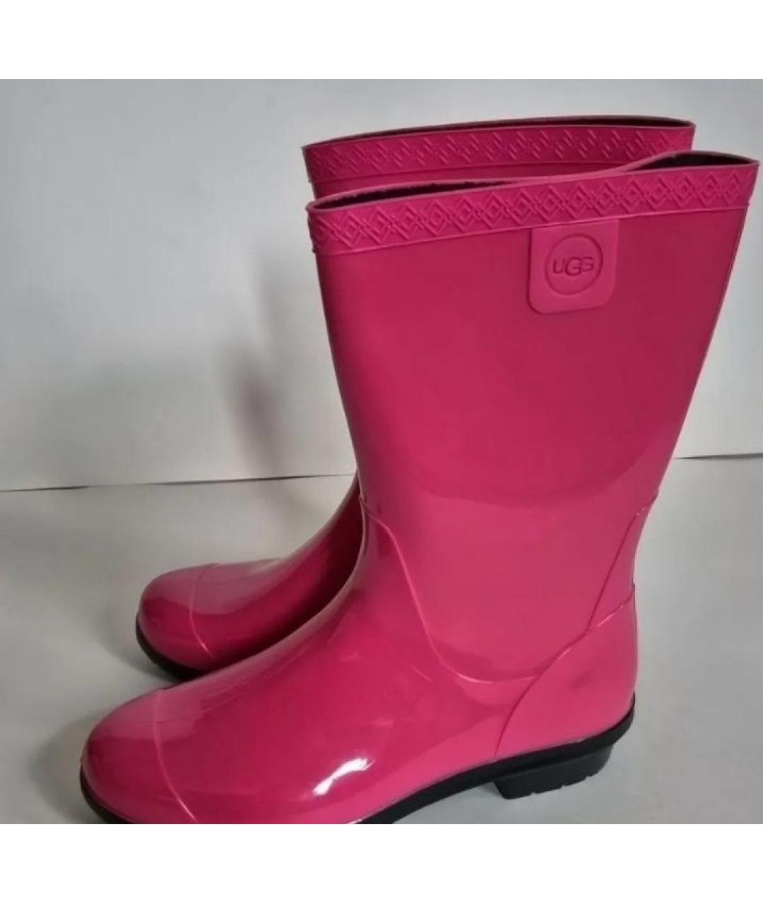 UGG AUSTRALIA Фуксия резиновые сапоги, фото 2