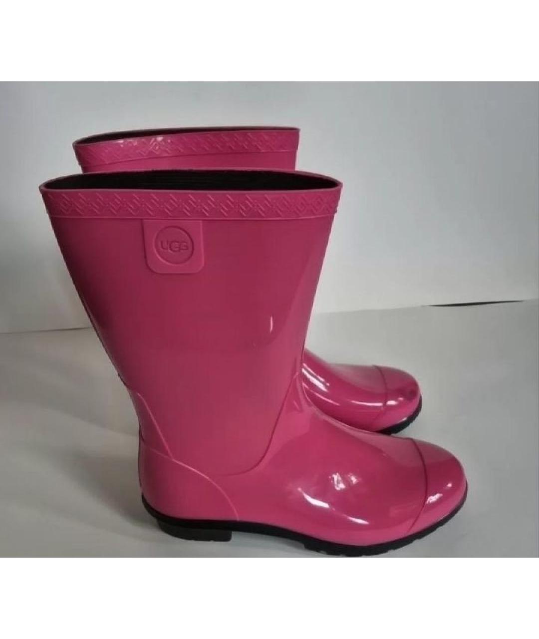 UGG AUSTRALIA Фуксия резиновые сапоги, фото 7
