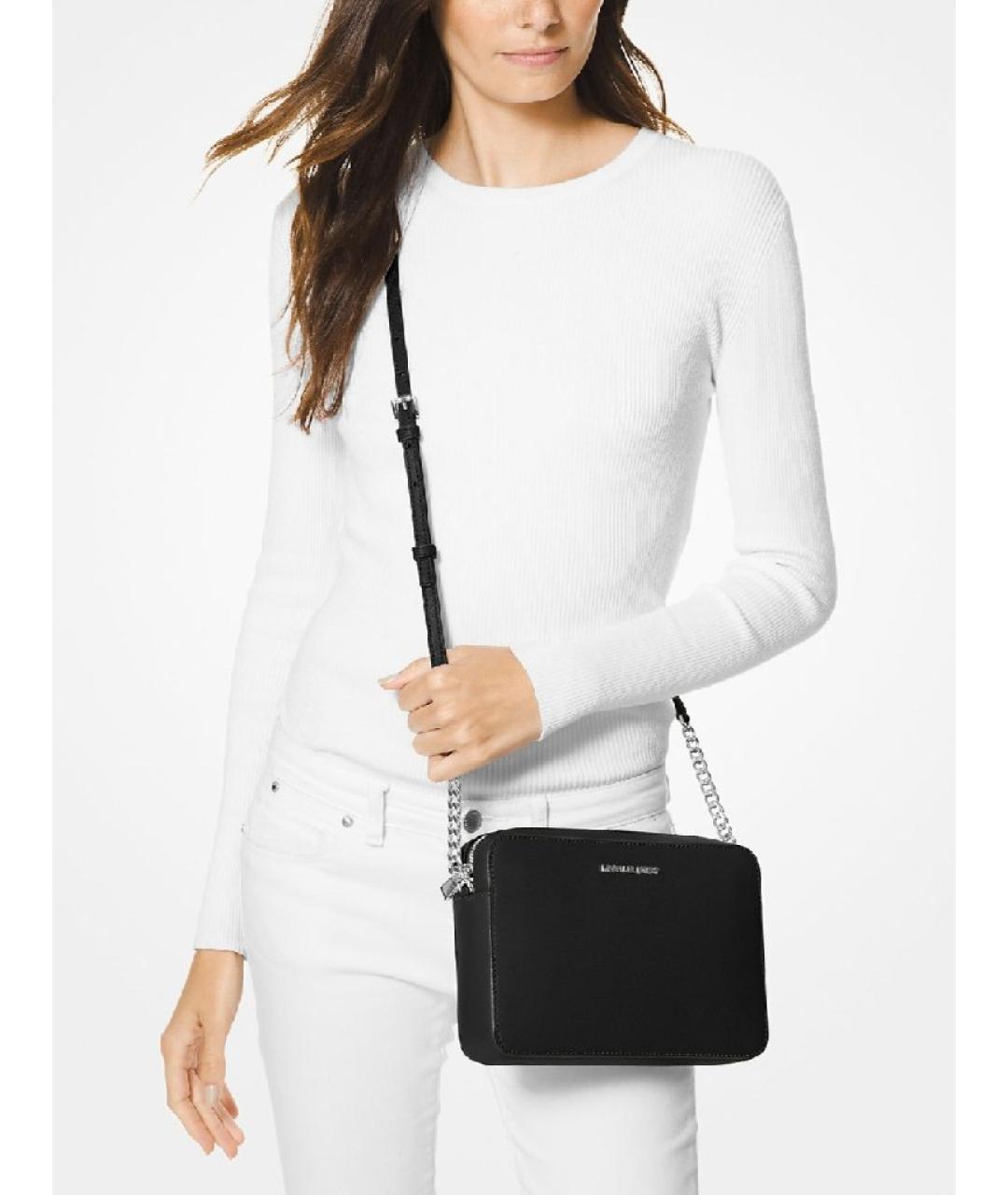 MICHAEL KORS Черная сумка через плечо из искусственной кожи, фото 4