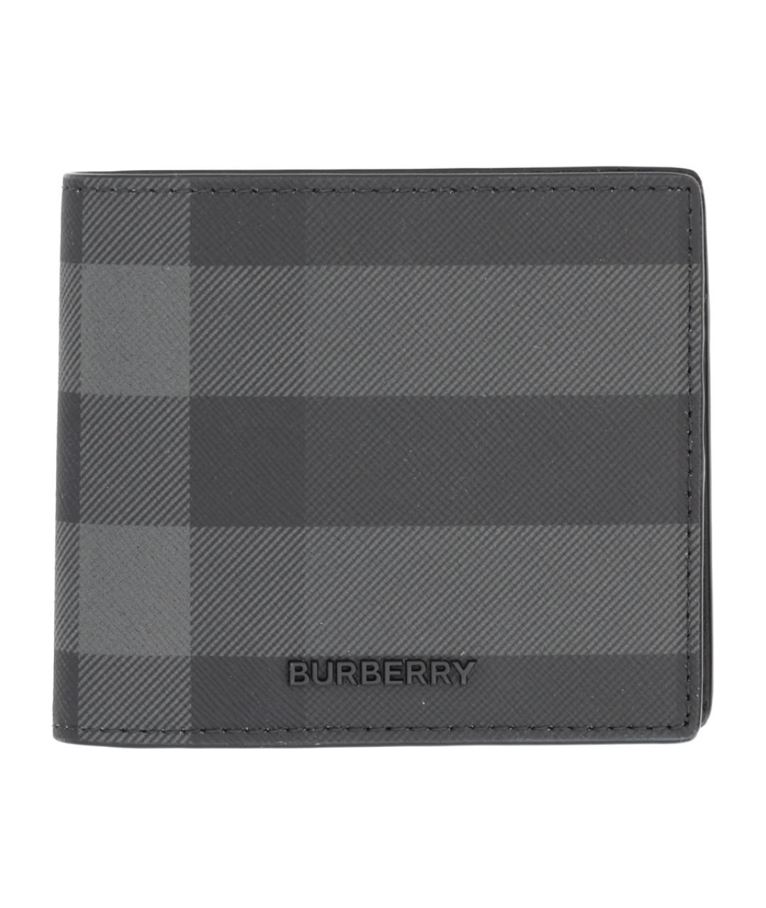 BURBERRY Серый полиуретановый кошелек, фото 1