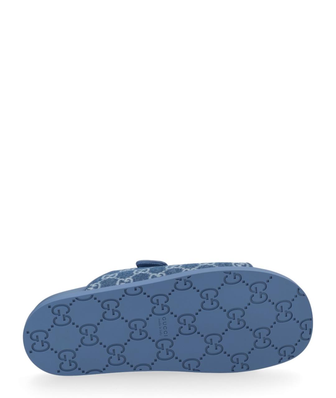 GUCCI Синие текстильные сандалии, фото 6