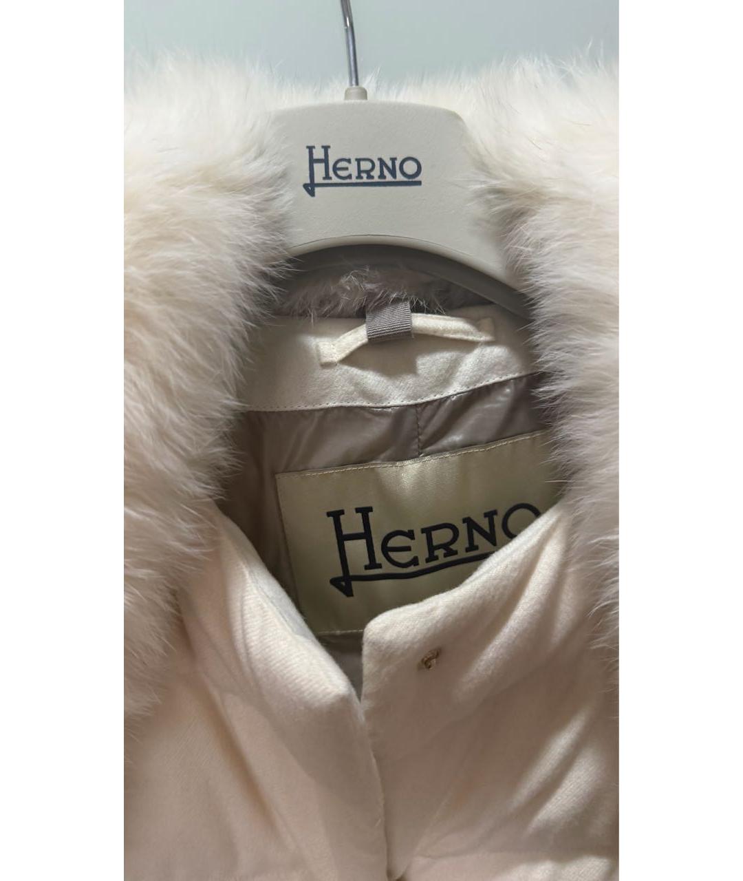 HERNO Бежевое кашемировое пальто, фото 3