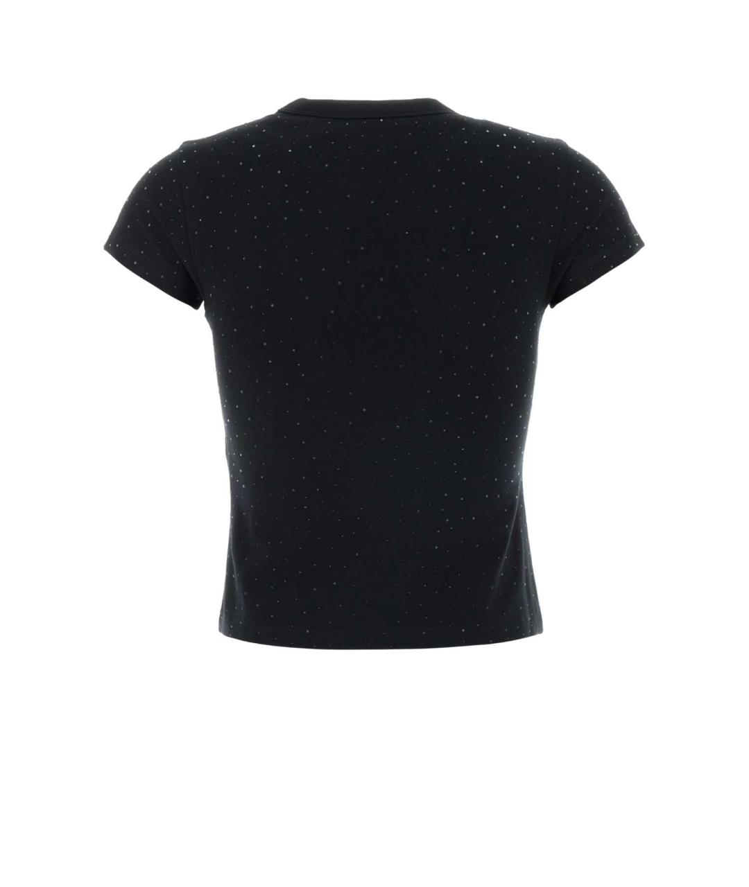 ALEXANDER WANG Черная хлопковая футболка, фото 2